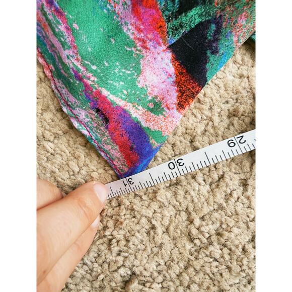 Bob Mackie Wearable Art Flowy Lined Midi Skirt S Colorful Elastic Dopamine Artsy - Picture 10 of 10